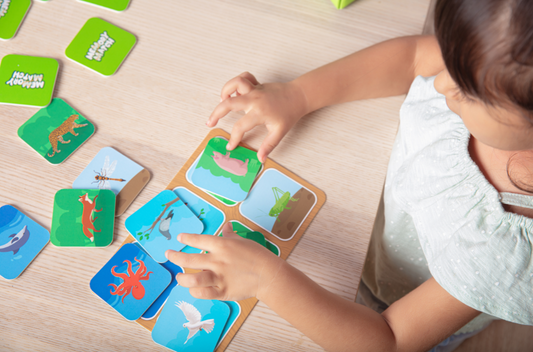 article image showing -Children’s memory matching game played during a One Minute to Win It kids party game