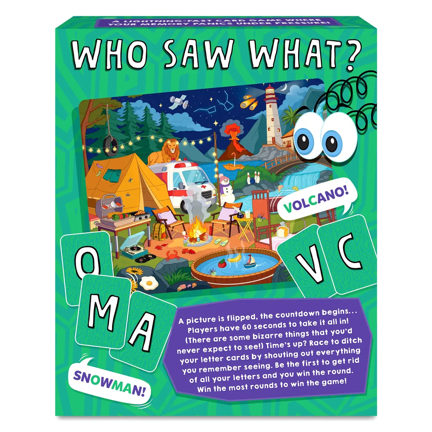 Who Saw What? In 60 Seconds: Fast-Paced Memory Game for Kids (ages 7+)