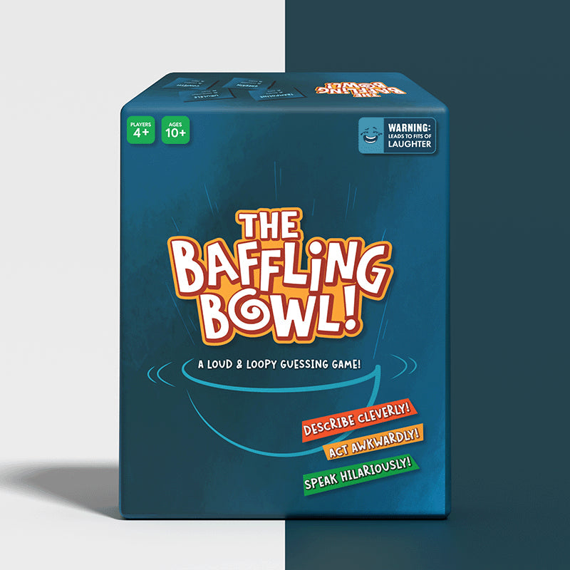 The Baffling Bowl game box for The Baffling Bowl 10+ Years product displayed outdoors