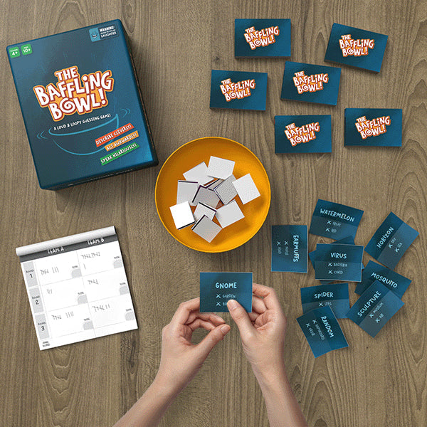 The Baffling Bowl board game displayed in The Baffling Bowl 10+ Years product image