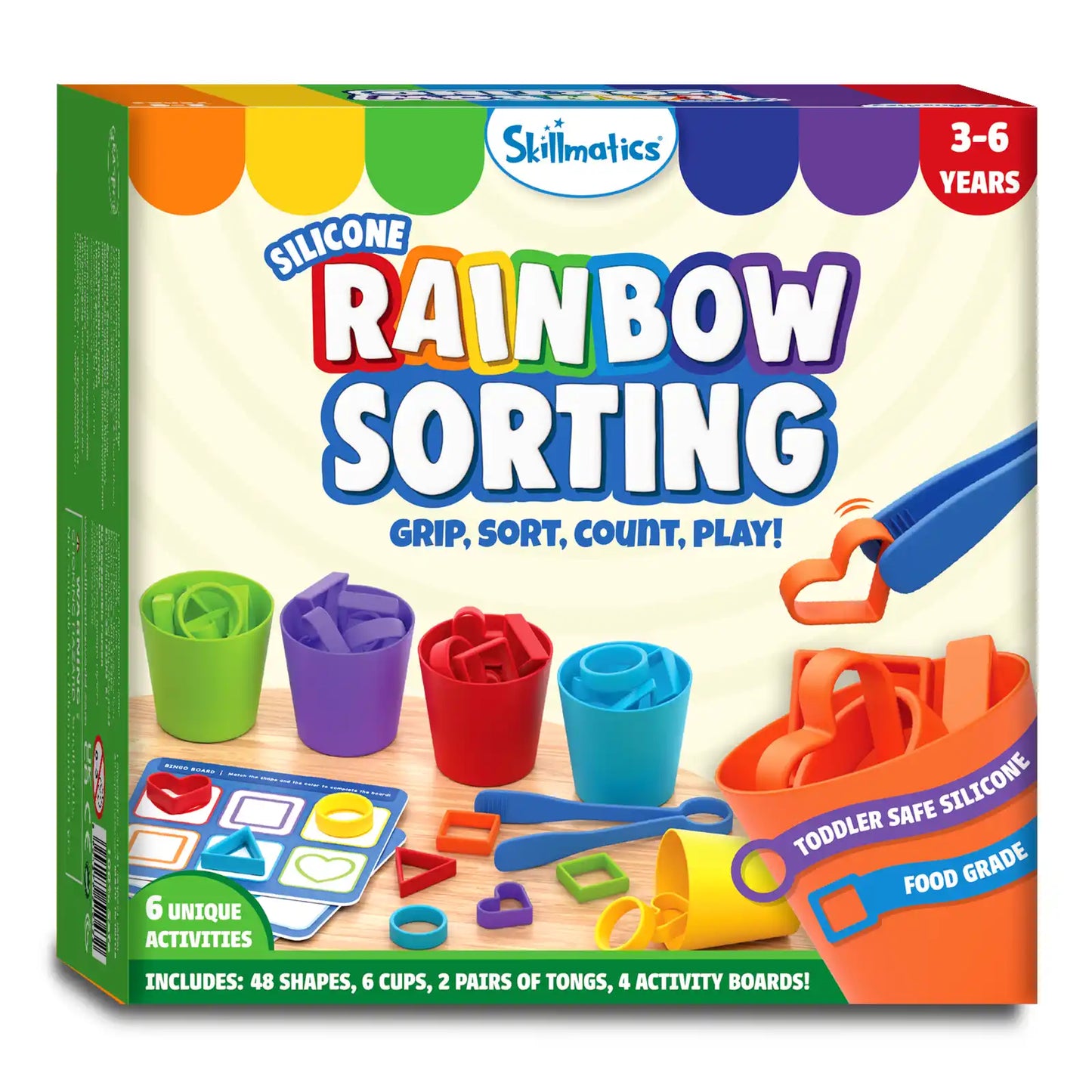 Silicone Rainbow Sorting | Sorting, Counting & Sequencing Toy (ages 3-6)