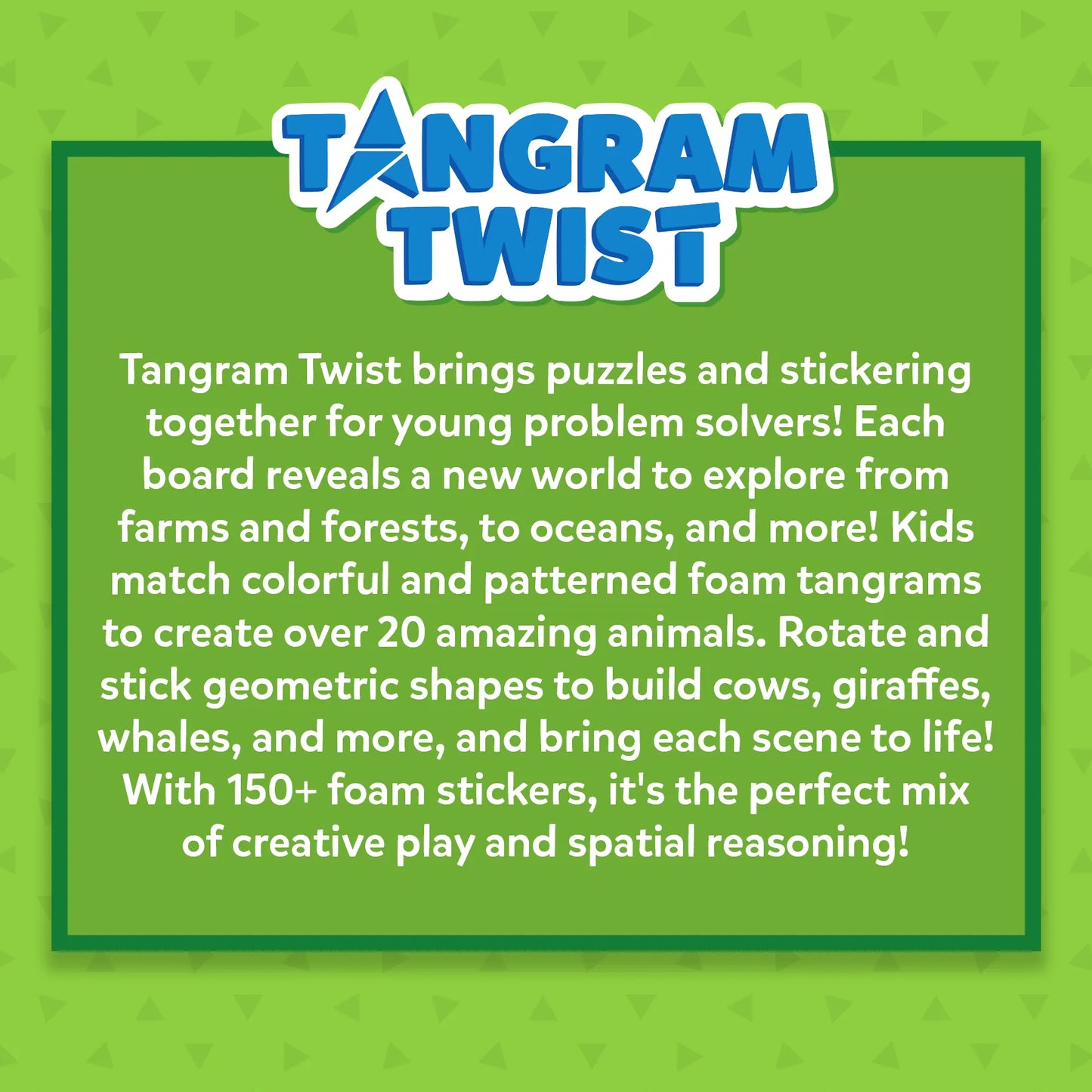 Tangram Twist Amazing Animals no mess sticker art for ages 4 to 7