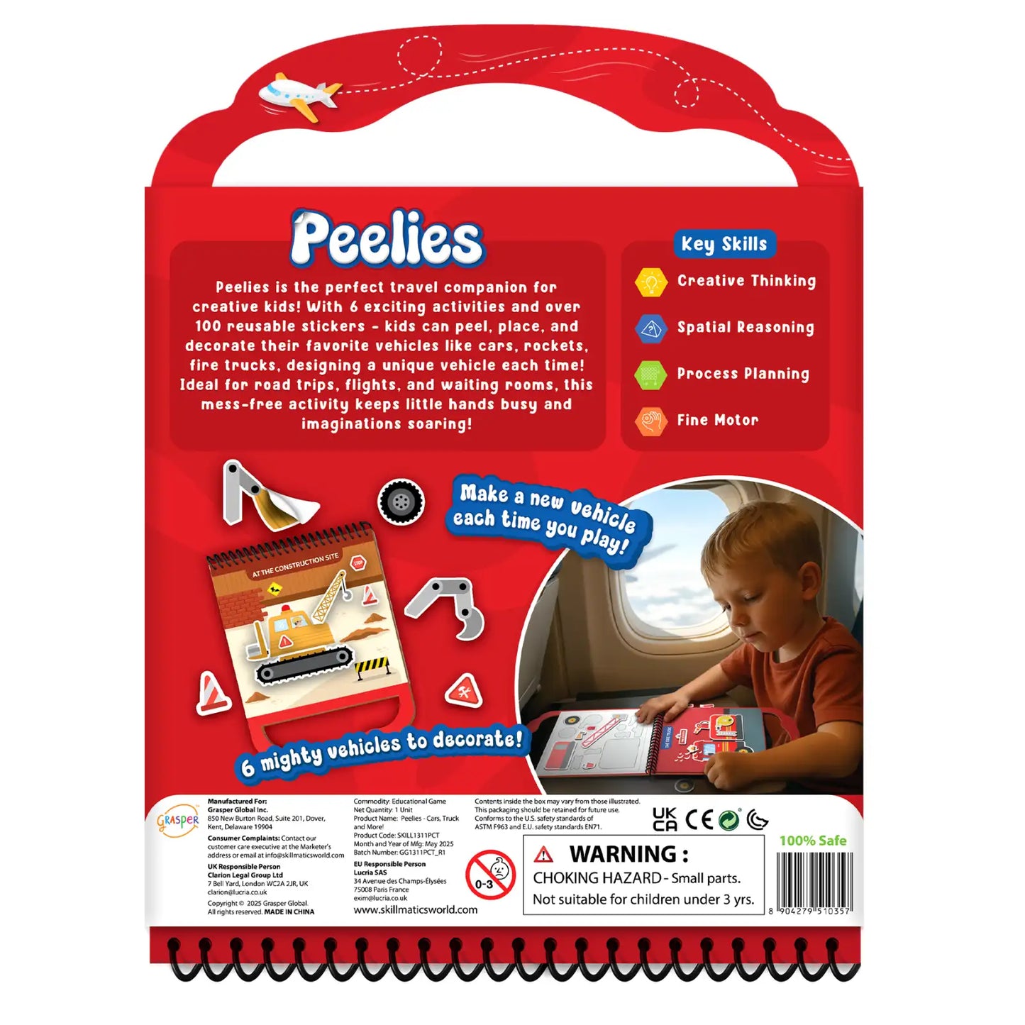 Peelies: Cars, Trucks & More! | Reusable Sticker Activity Book (ages 3-7)