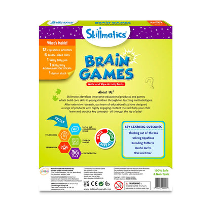 Brain Games | Reusable Activity Mats (ages 6+)