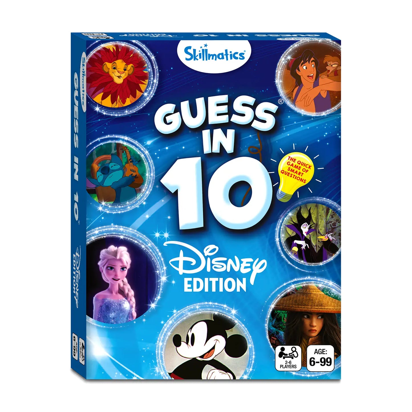 Disney Guess in 10 game box featuring Disney characters and vibrant design