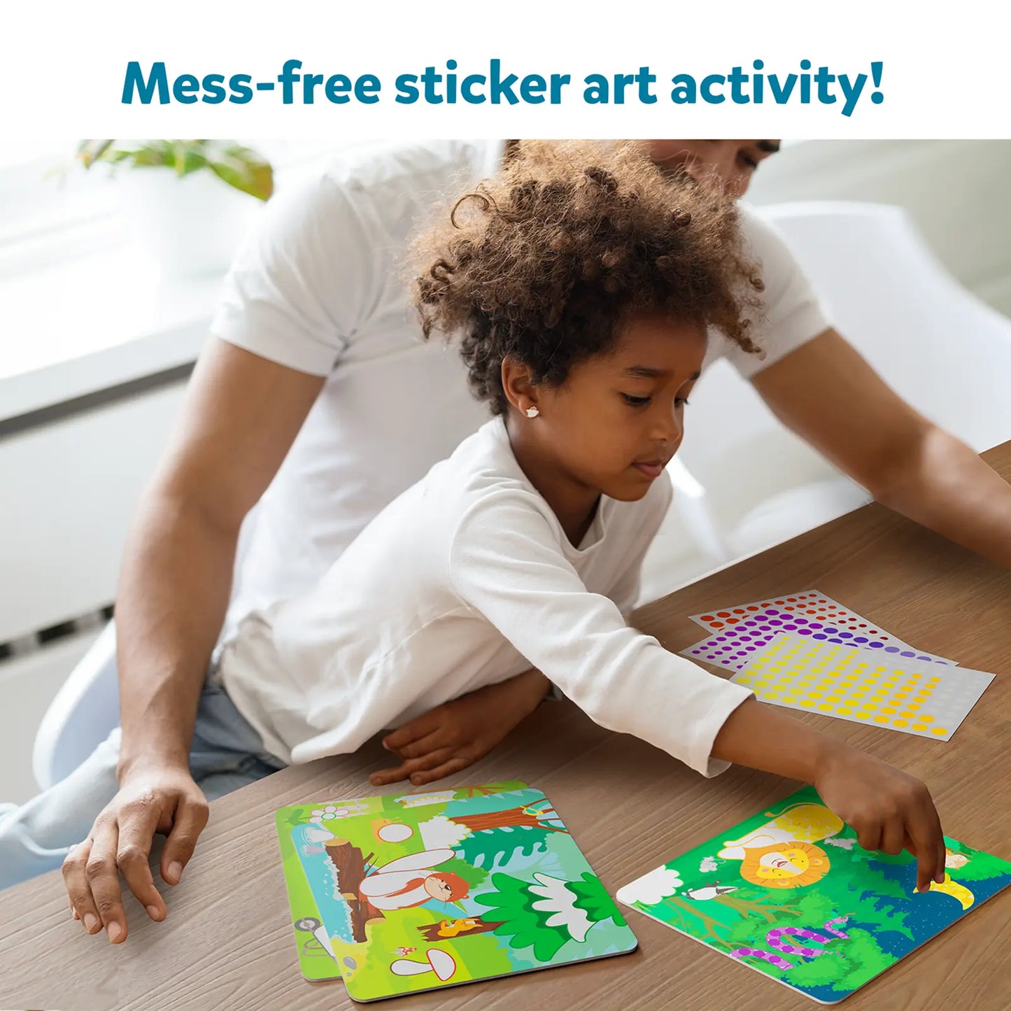 Sticker art activity set featuring Wild Farm and Underwater Animals for ages 3-7