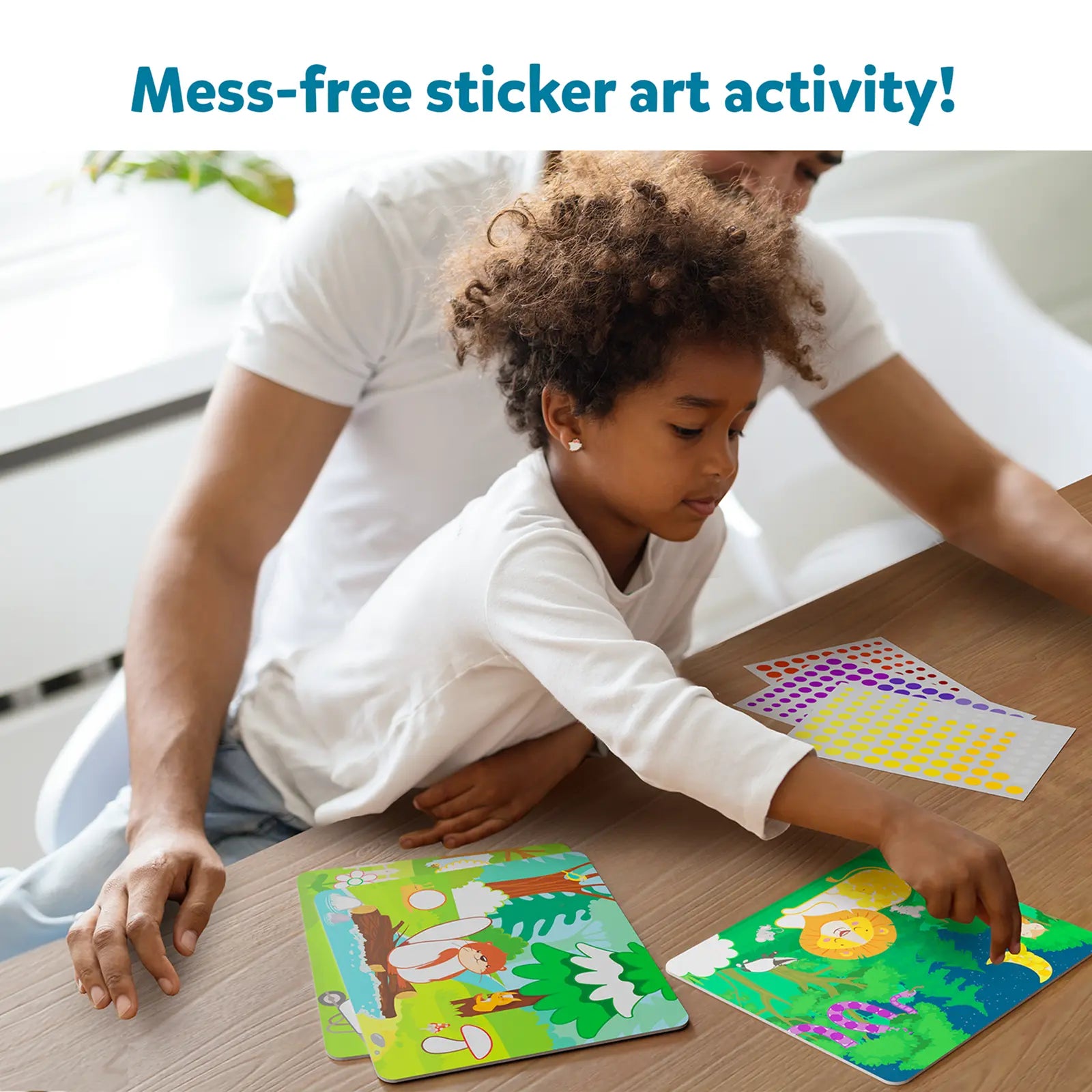 Sticker art activity set featuring Wild Farm and Underwater Animals for ages 3-7