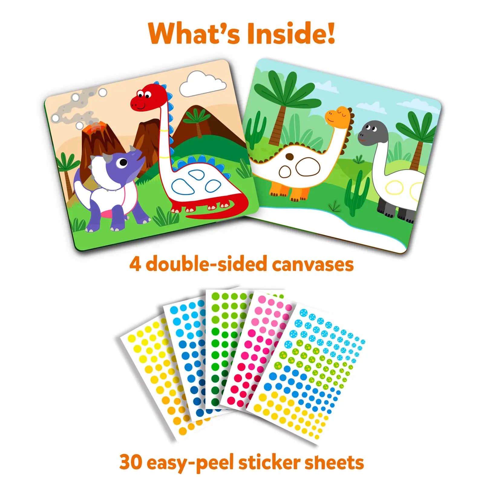 Dinosaur sticker art kit from Dot it! World of Dinosaurs for kids ages 3-7
