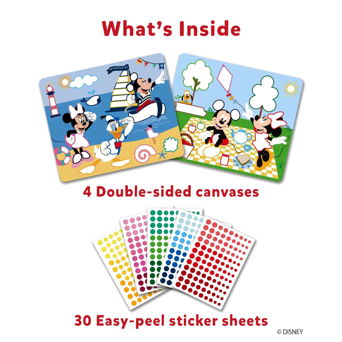 Disney-themed sticker activity set featuring Mickey and Friends for creative fun