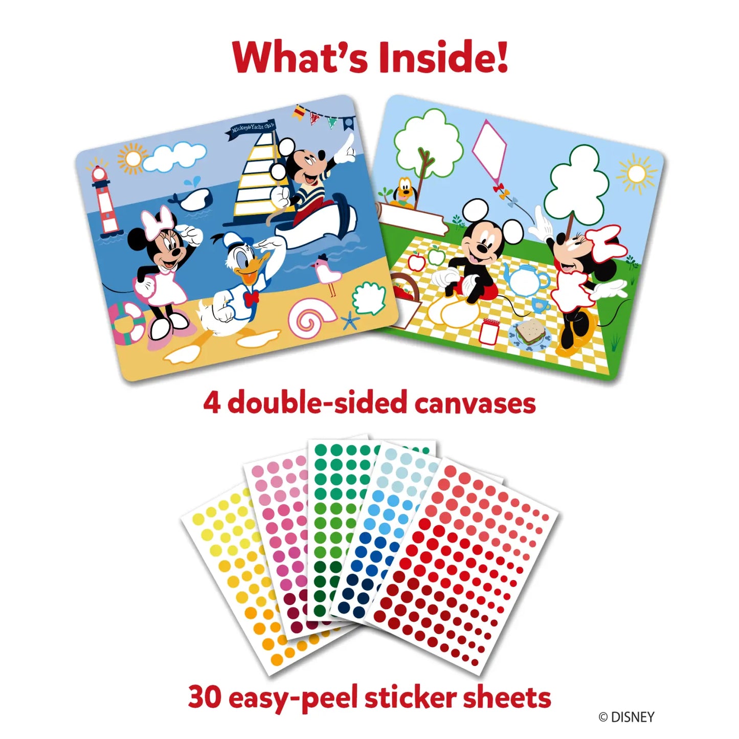 Disney-themed Sticker Art Kit featuring Mickey and Friends for creative decorating