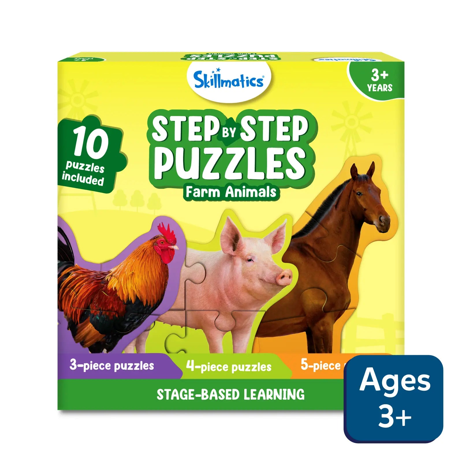 Step　Step　–　Animals　by　(ages　3+)　Puzzle:　Farm　Skillmatics