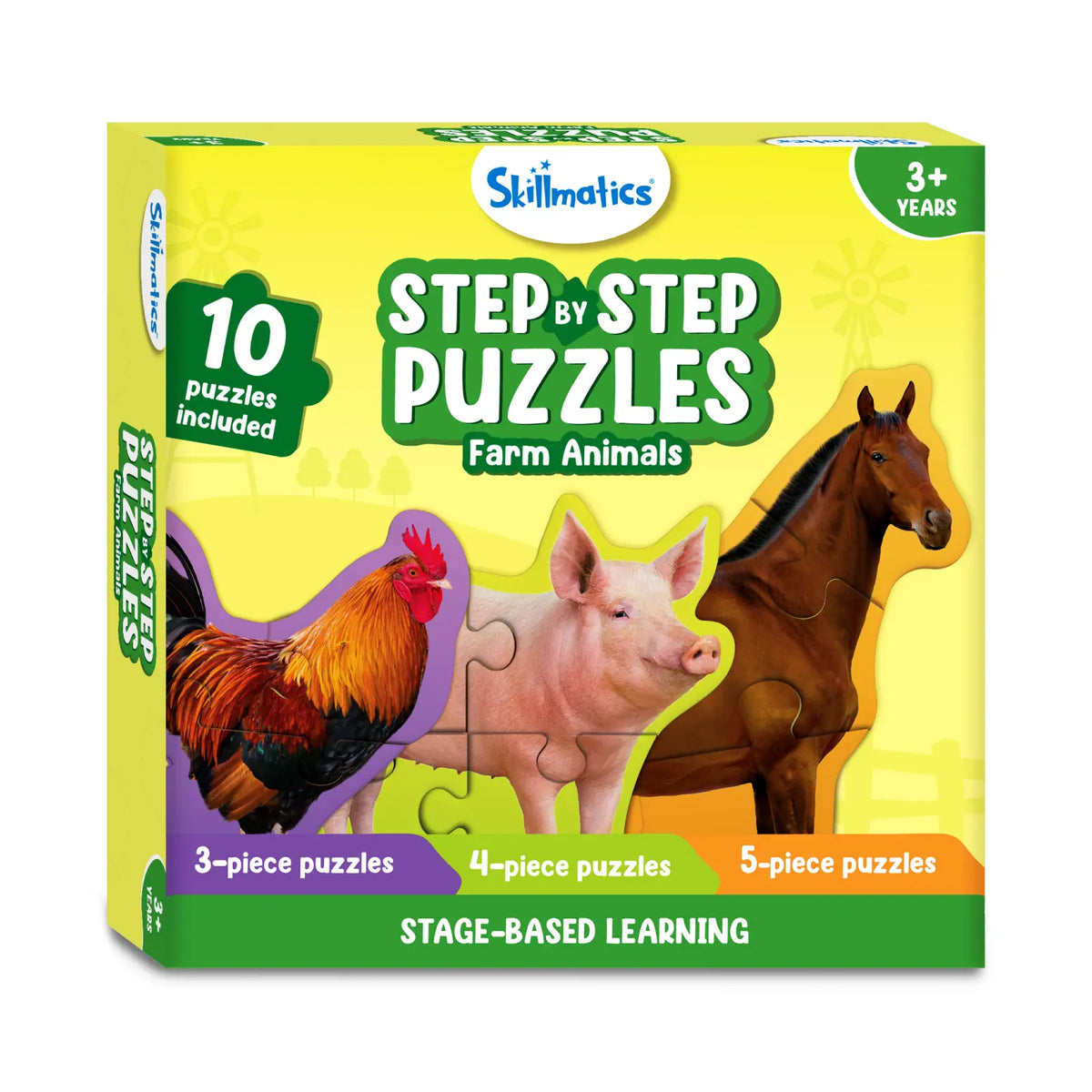 Skillmatics Farm Animal Step-by-Step Puzzle for Kids Ages 3 and Up