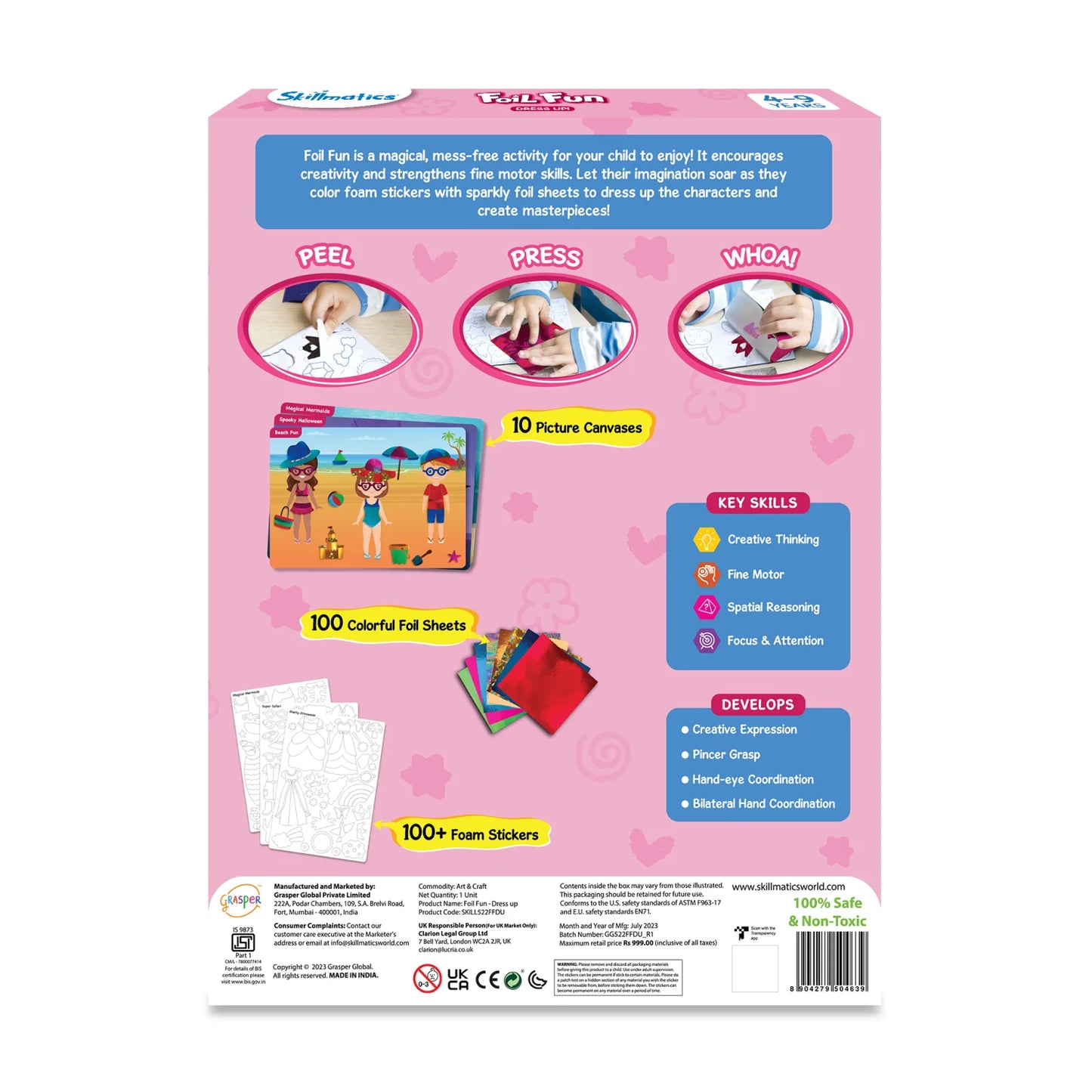 Foil Fun activity kit for kids ages 4-9 from Foil Fun Dress up art collection