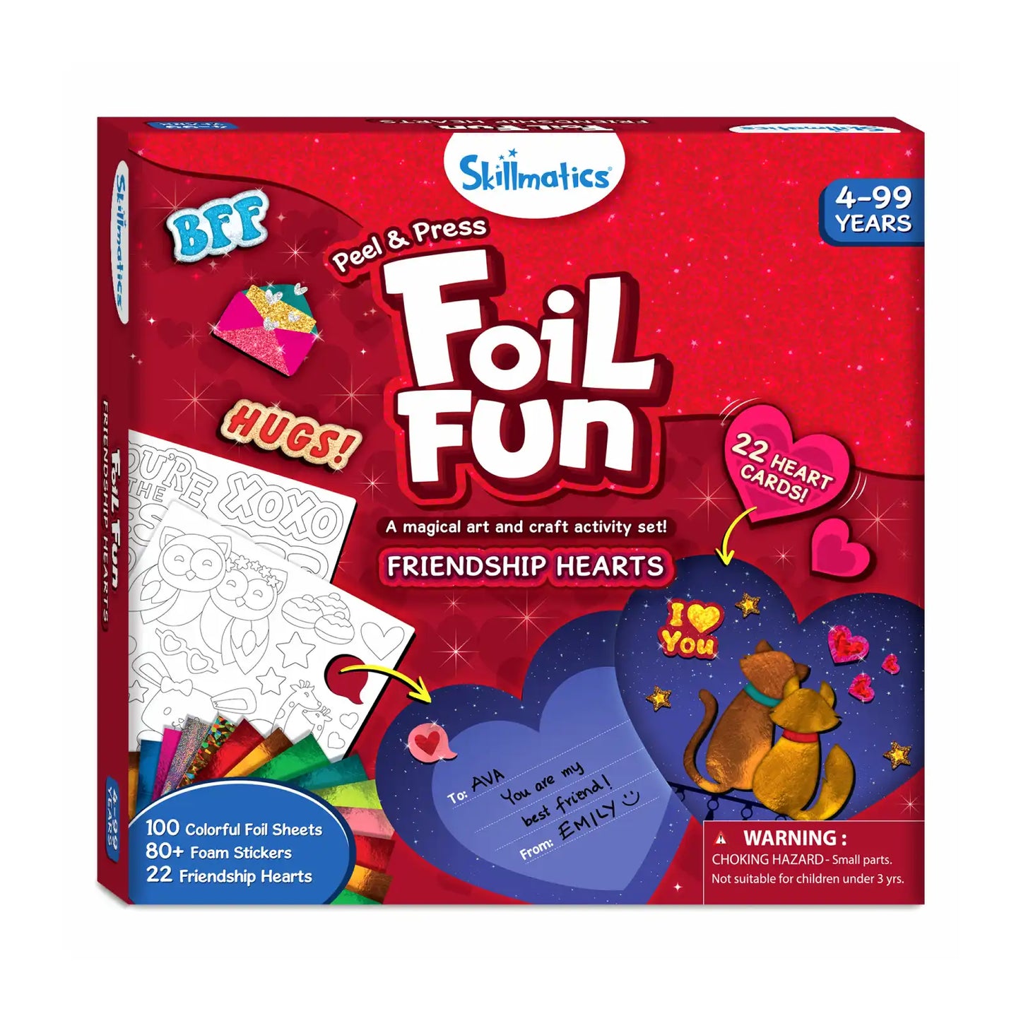Skillmatics Foil Fun Friendship Hearts Craft Kit for kids aged 4 and up