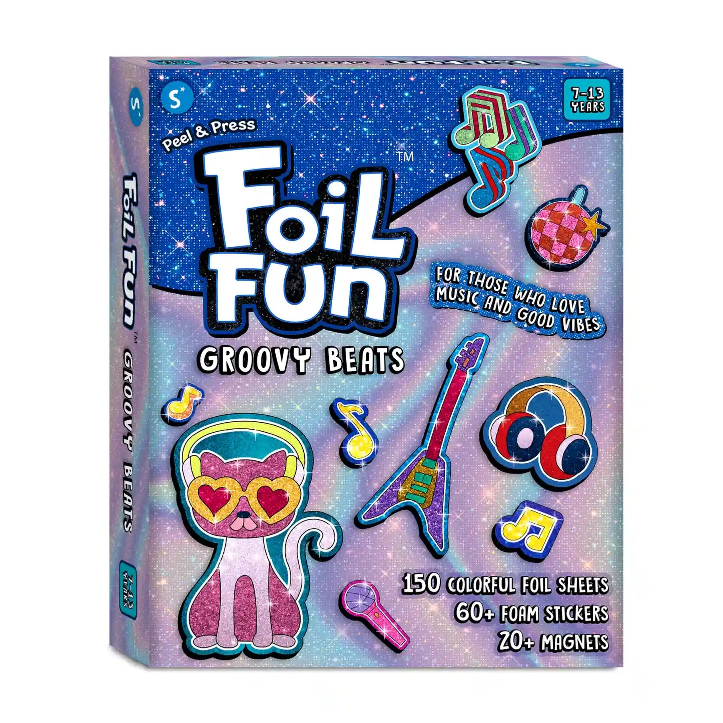 Foil Fun Groovy Beats sticker set from Foil Fun No Mess Magnetic Art Kit for ages 7-13
