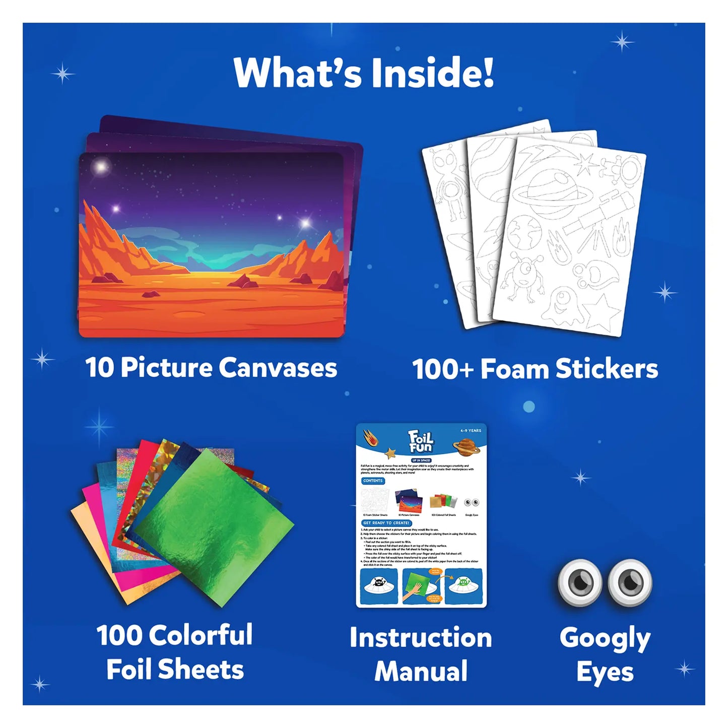 Foil Fun: Up in Space | No Mess Art Kit (ages 4-9)