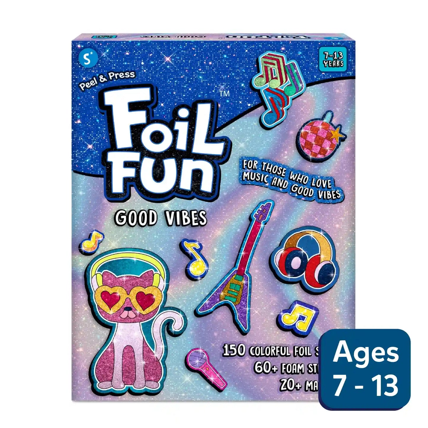 Foil Fun Groovy Beats sticker set from Foil Fun No Mess Magnetic Art Kit for ages 7-13