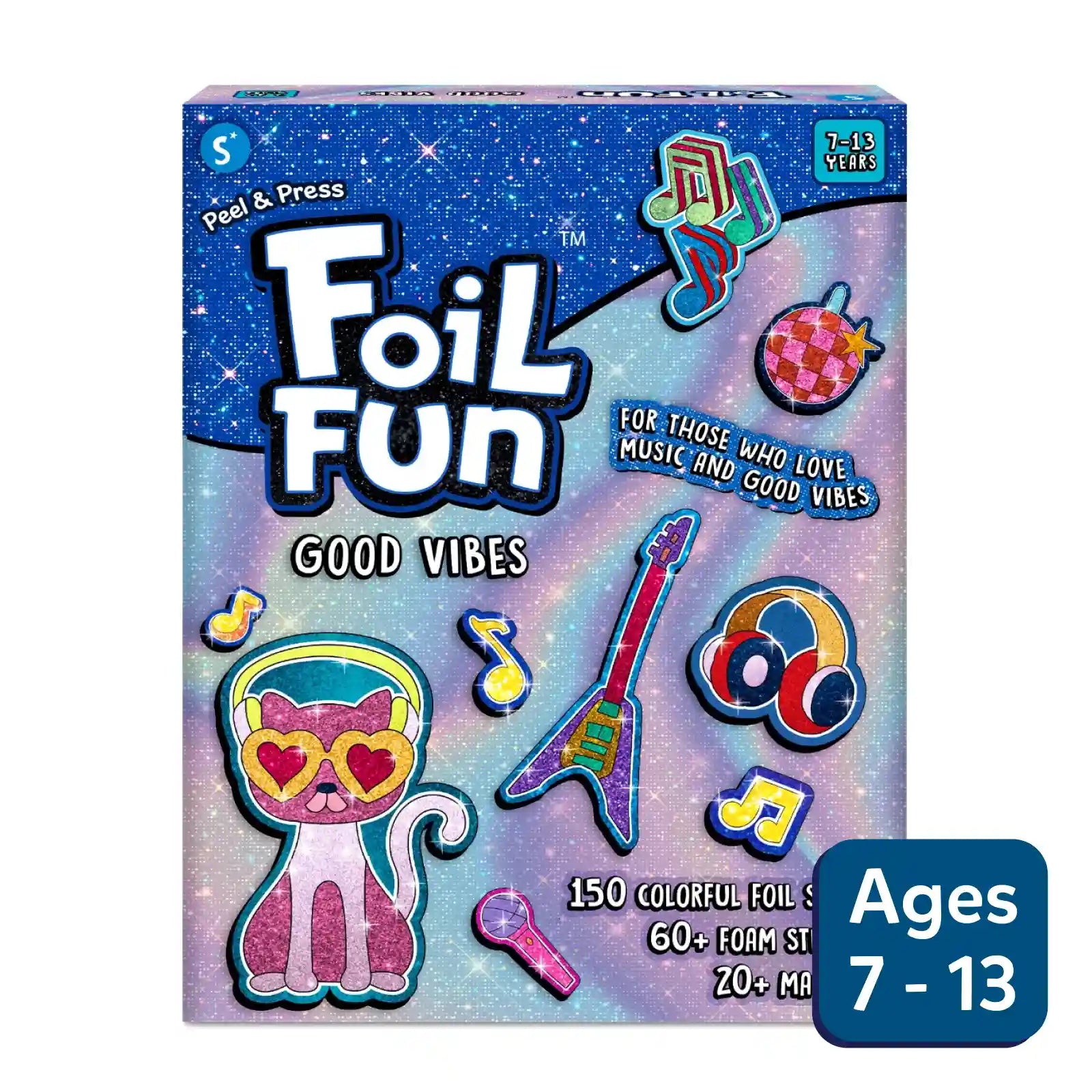 Foil Fun Groovy Beats sticker set from Foil Fun No Mess Magnetic Art Kit for ages 7-13