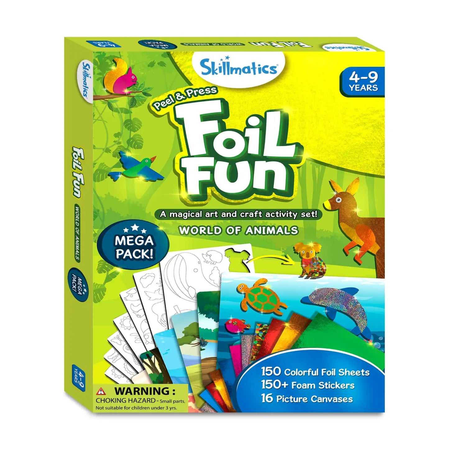 Foil Fun: World of Animals Megapack | No Mess Art Kit (ages 4-9)