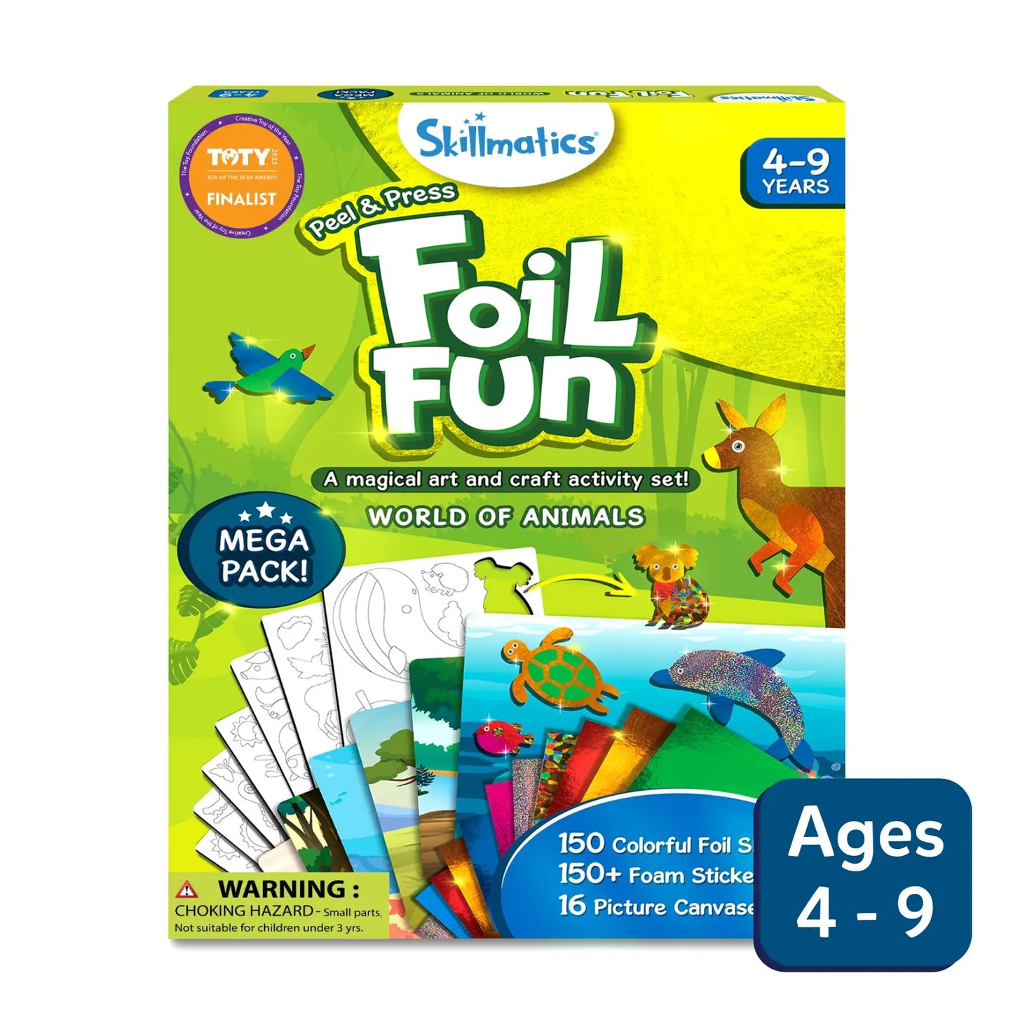 Foil Fun: World of Animals Megapack | No Mess Art Kit (ages 4-9)