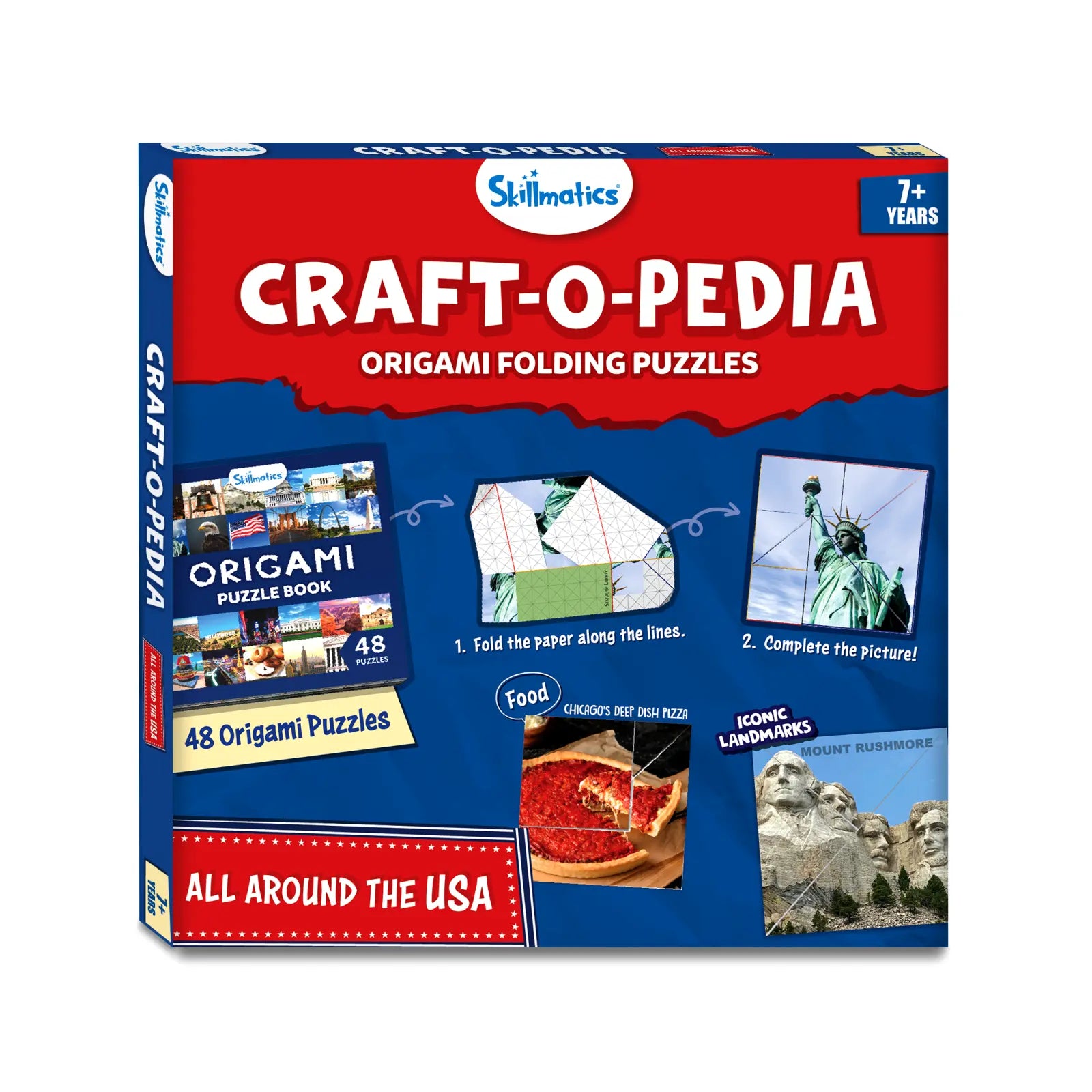 Craft-O-Pedia origami puzzle box from the All Around The USA book for ages 7+