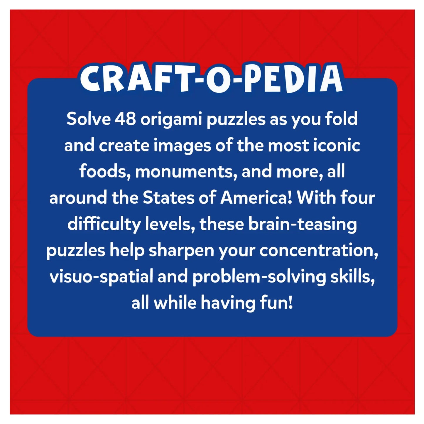 Origami puzzle description from Craft-O-Pedia All Around The USA Origami Puzzle Book