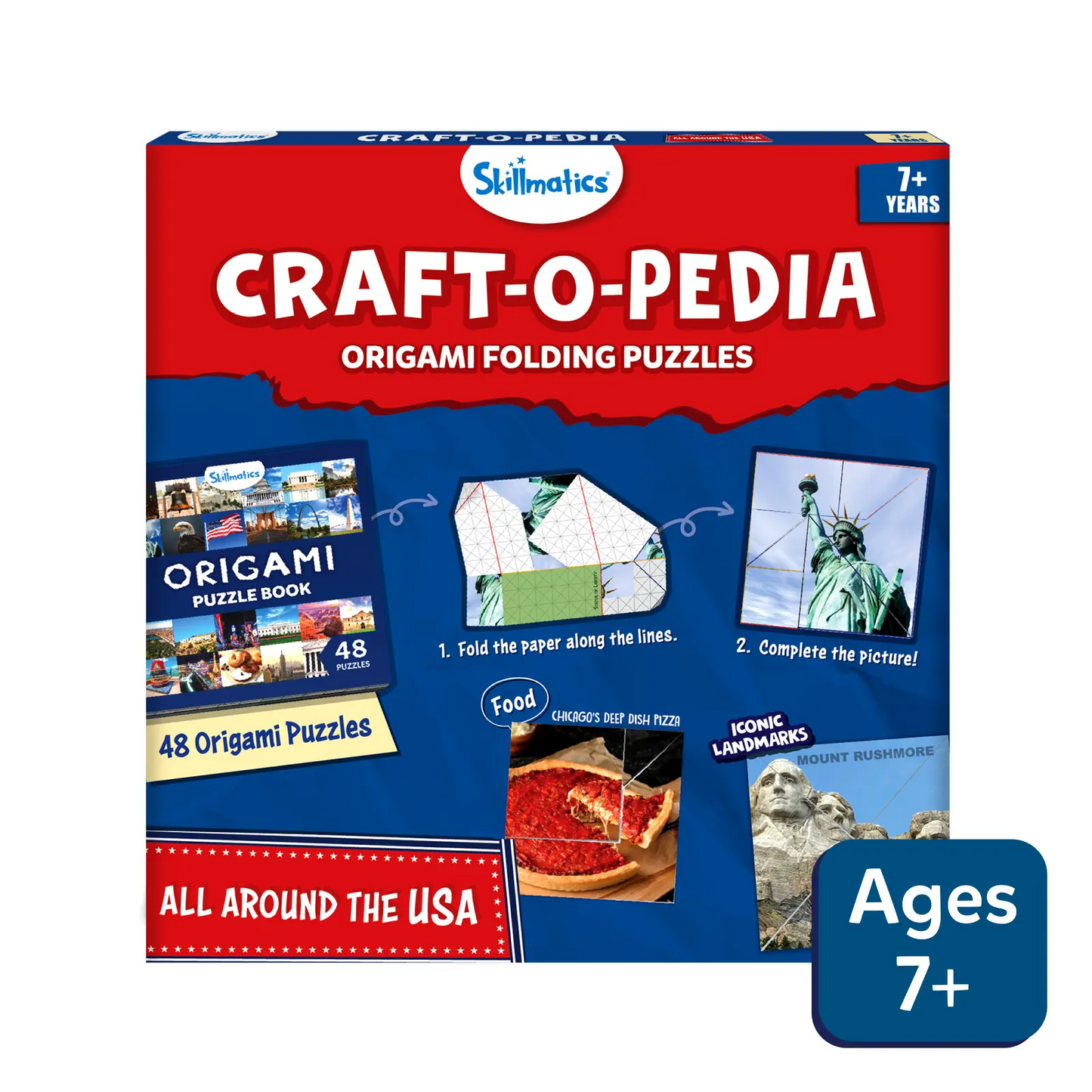 Origami folding puzzle box from Craft-O-Pedia All Around The USA Origami Puzzle Book