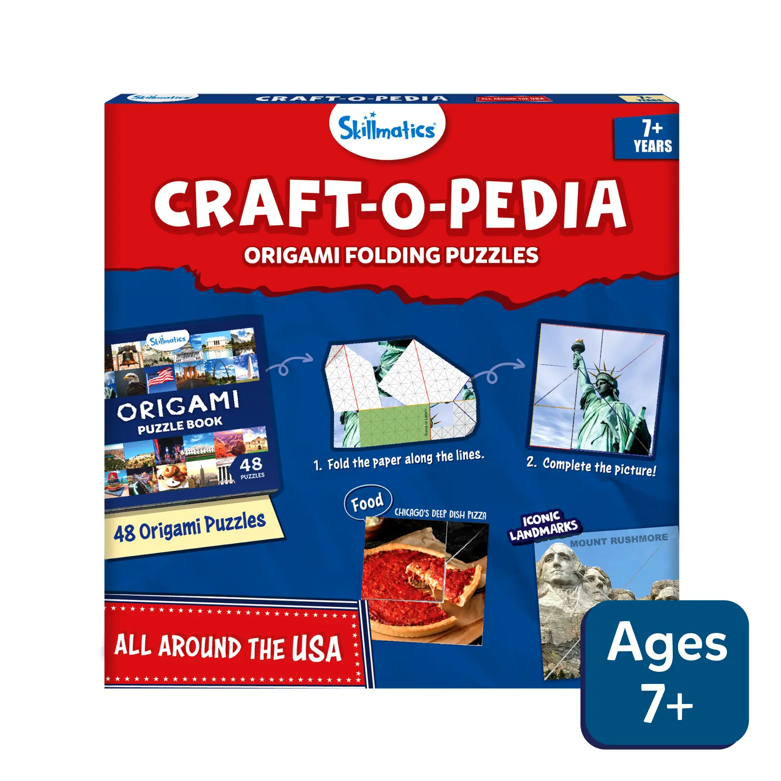 Origami folding puzzle box from Craft-O-Pedia All Around The USA Origami Puzzle Book