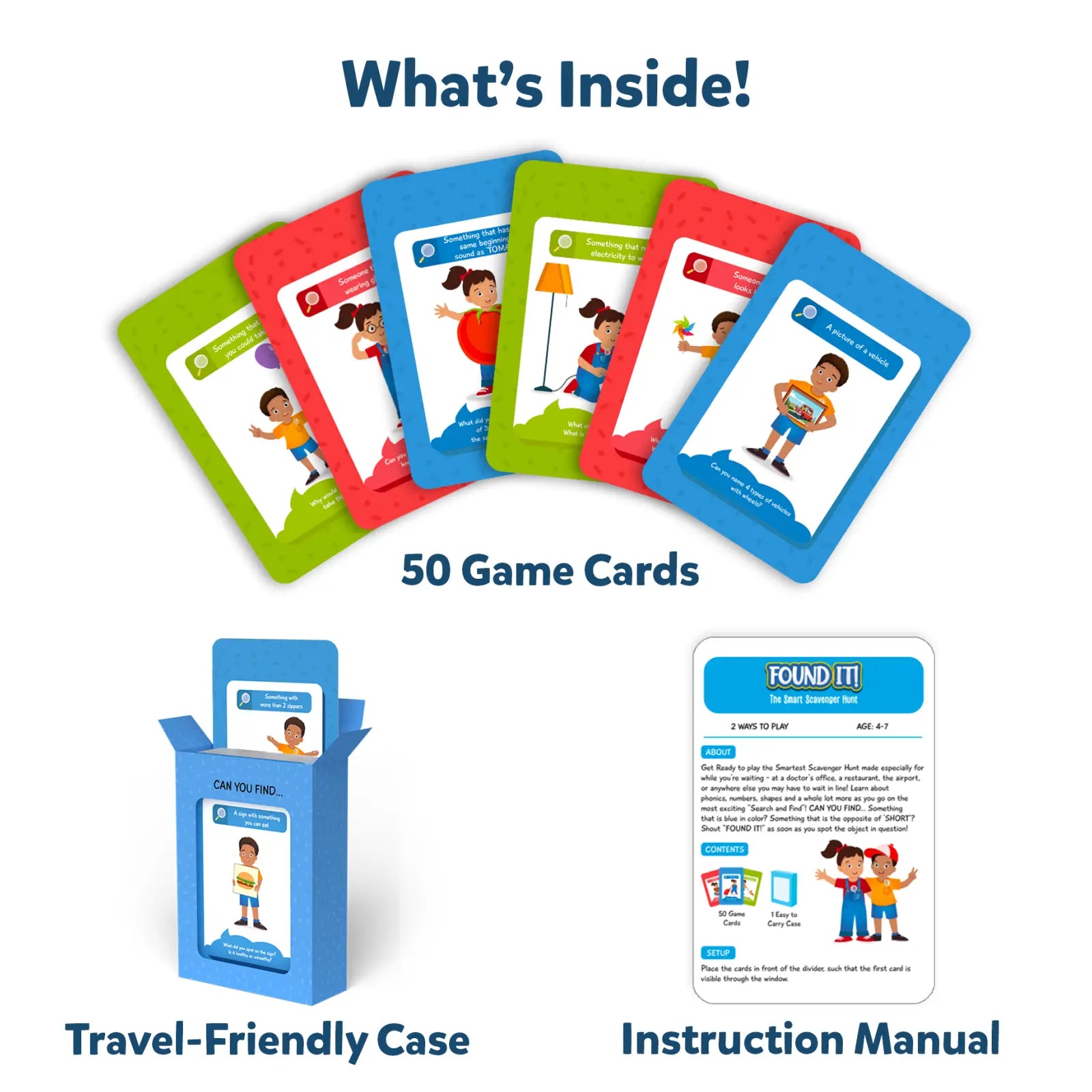 Found It! Smart Scavenger Hunt Game for Kids Ages 4-7 while waiting