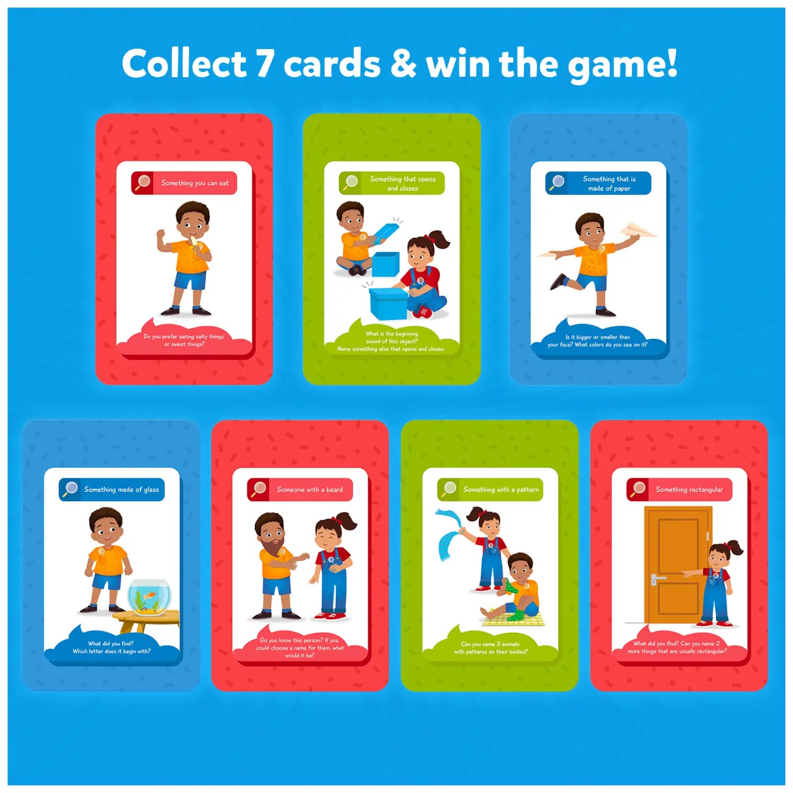 Educational card game for kids from Found It for When You’re Waiting Smart Scavenger Hunt