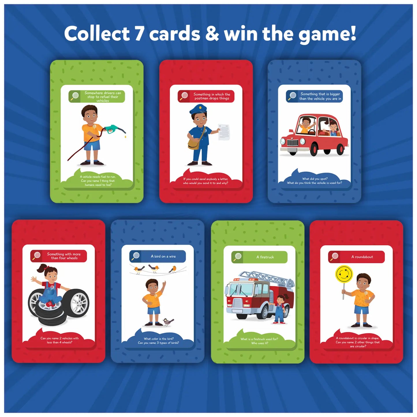 Educational card game for kids from Found It! Travel Edition Smart Scavenger Hunt