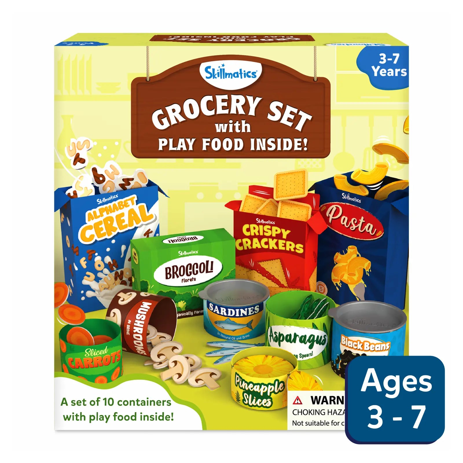 Grocery Set Pretend Play Food Set ages 3 7 Skillmatics
