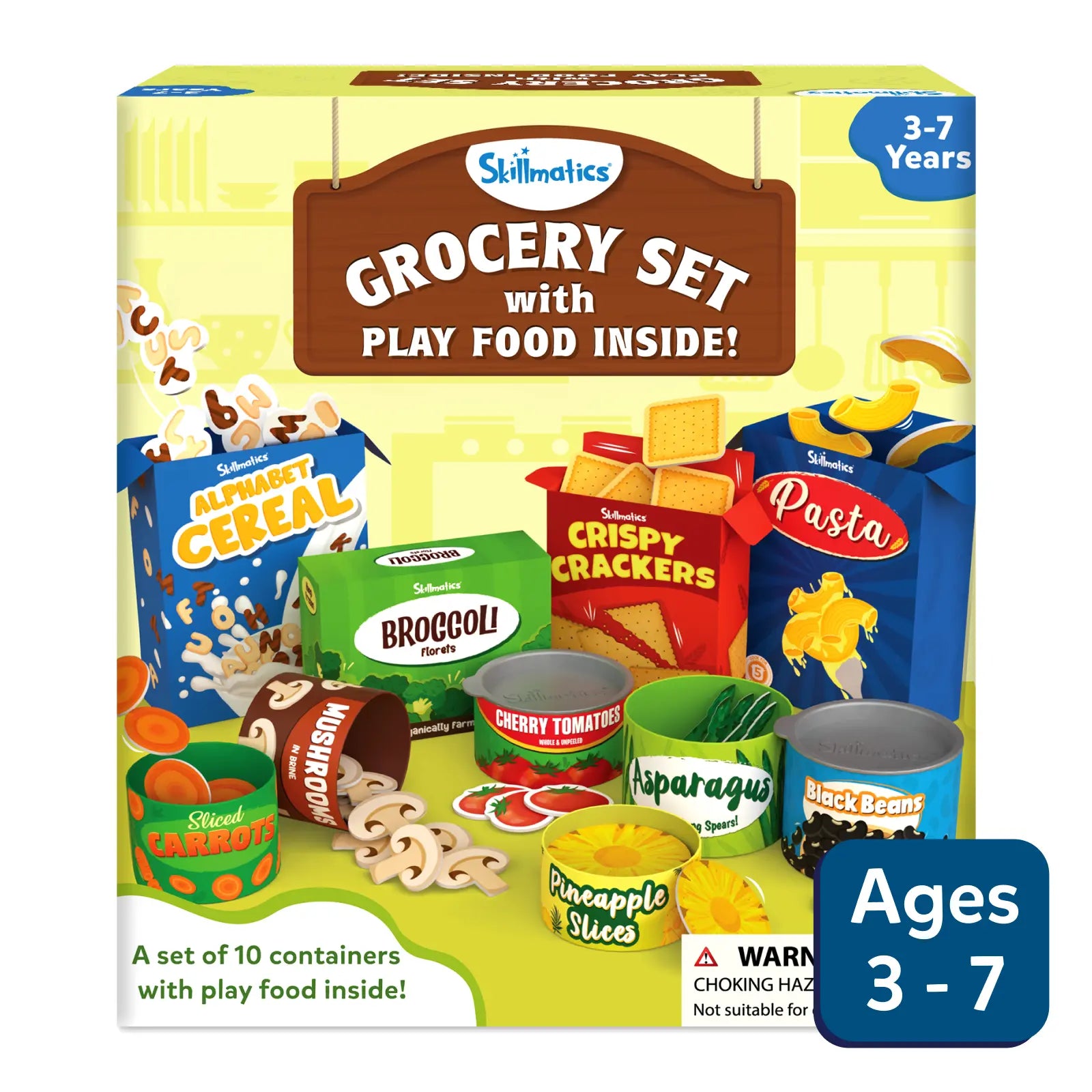 Grocery Set Pretend Play Food Set ages 3 7 Skillmatics US