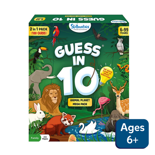 Animal-themed guessing game box from the Animal Planet Mega Pack for family fun