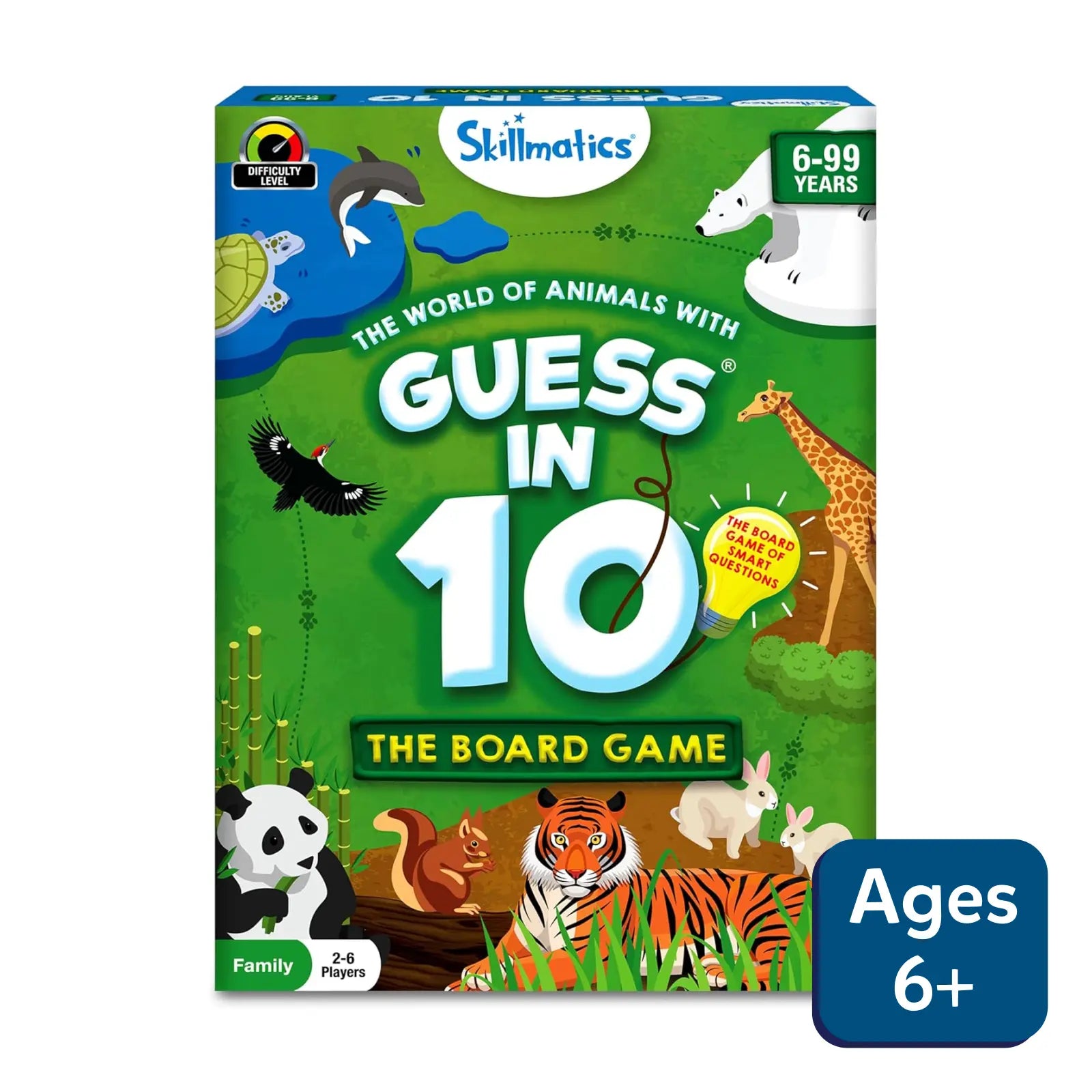 Buy Guess in 10: World Of Animals Board Game | Trivia game for 8 year olds  & up – Skillmatics