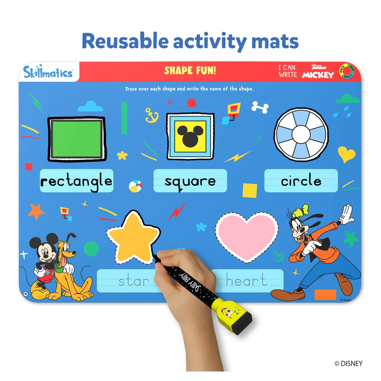 I Can Write: Disney Junior Mickey Mouse | Reusable Activity Mats (ages 3-6)