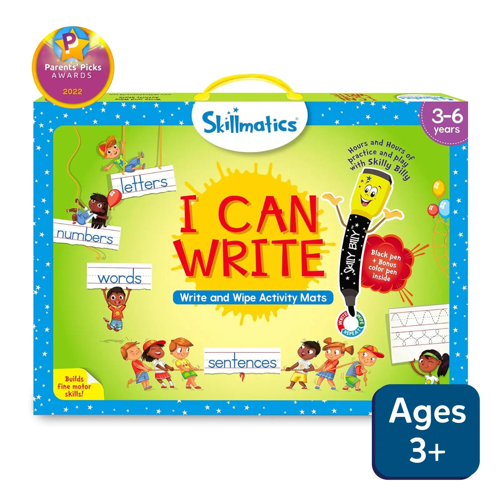 Reusable activity mats box for I Can Write activity mats for ages 3 to 6
