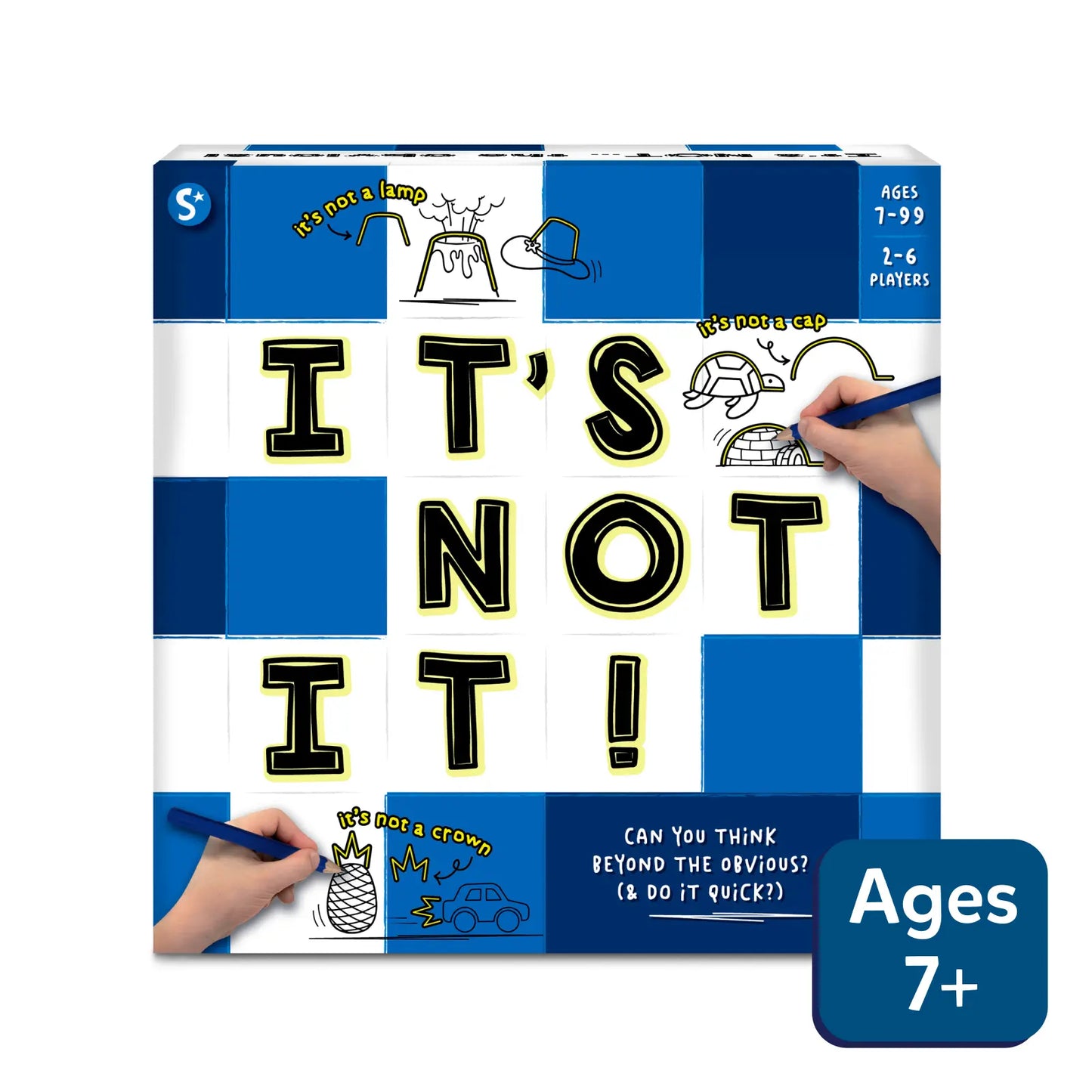 It’s Not It Board Game for ages 7+ showcasing its fast-paced creative gameplay