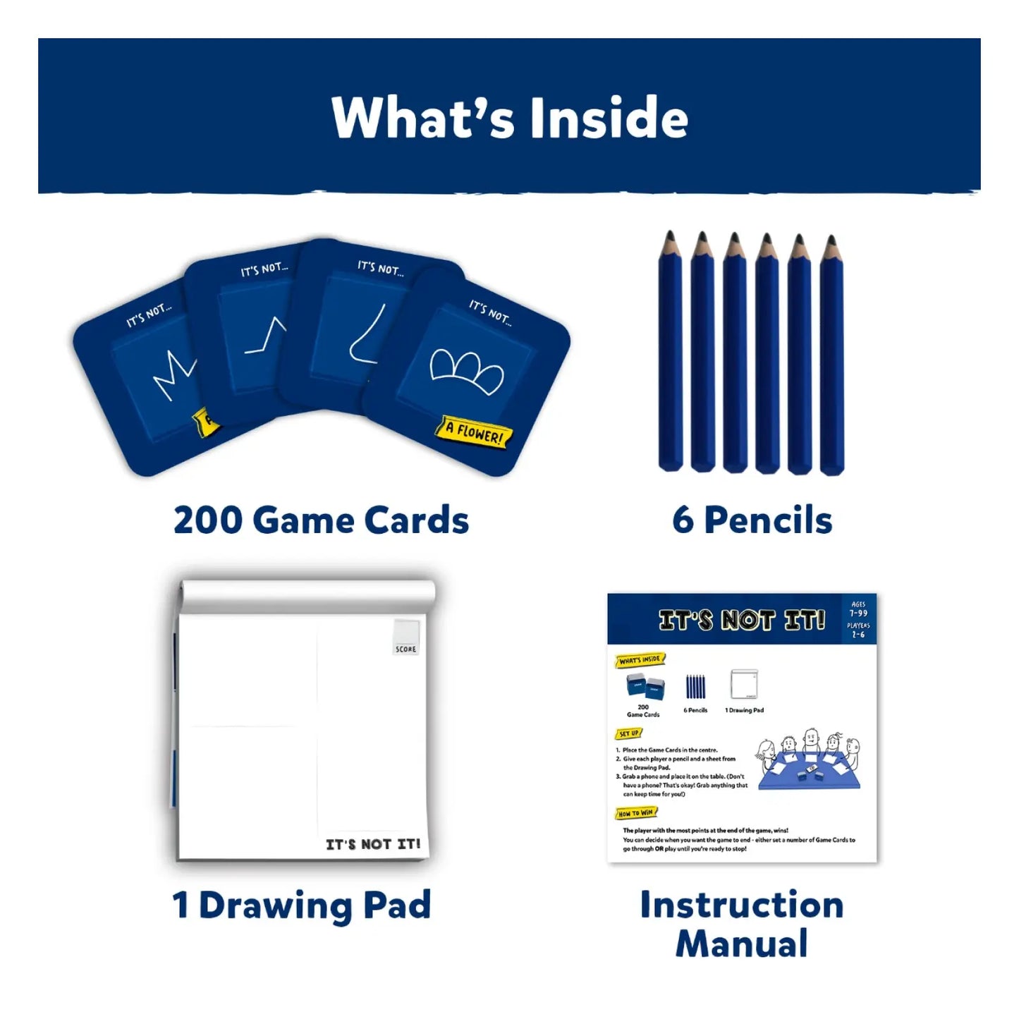 It’s Not It game components for fast-paced creative gameplay ages 7 and up