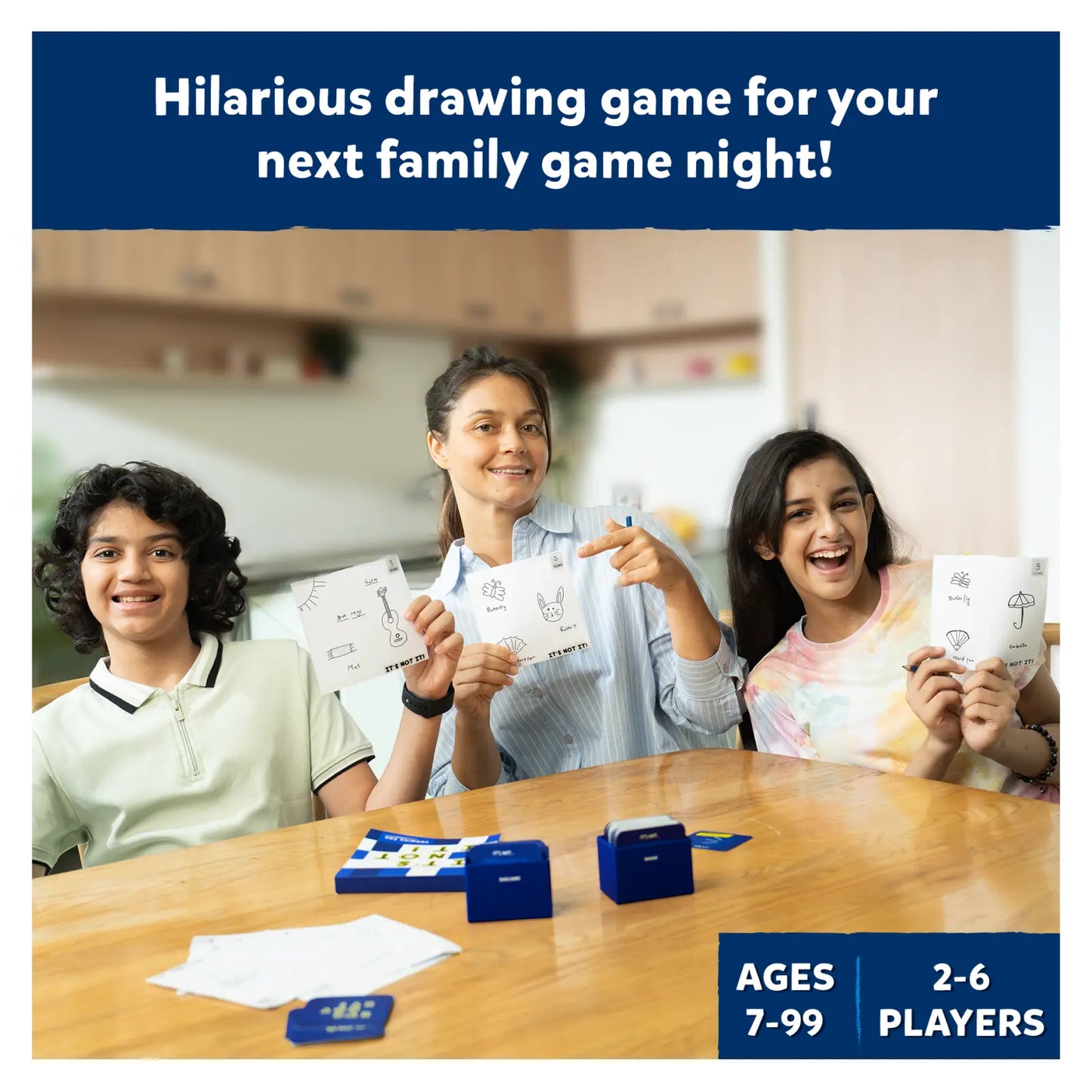 Family drawing game from It’s Not It Fast-Paced Creative Game for ages 7+