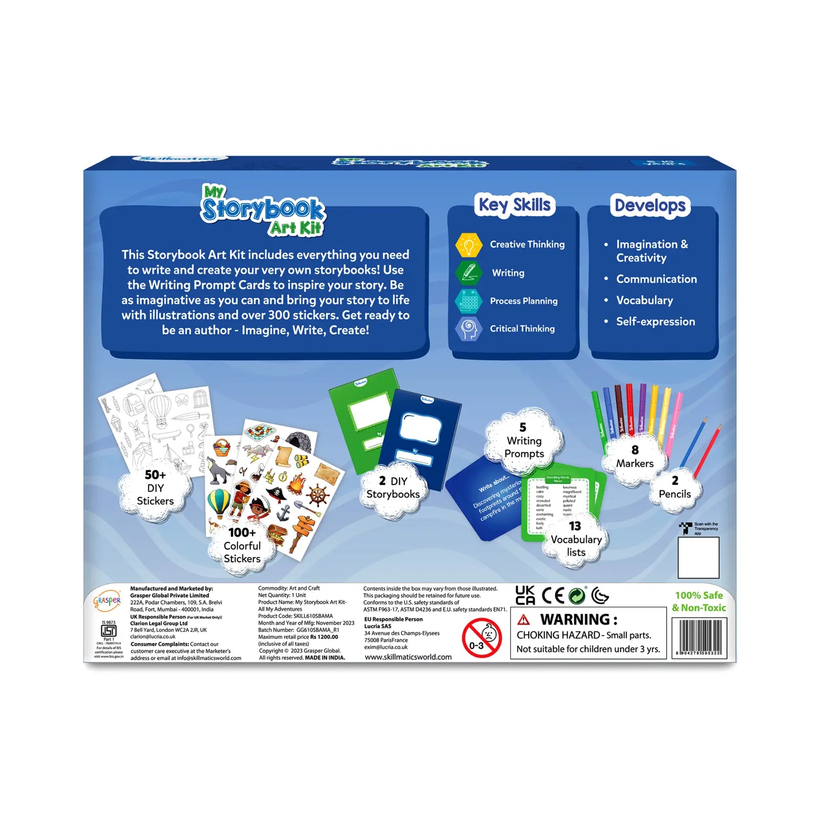 Storybook art kit in colorful packaging for ages 5-10 from My Storybook Art Kit All My Adventures