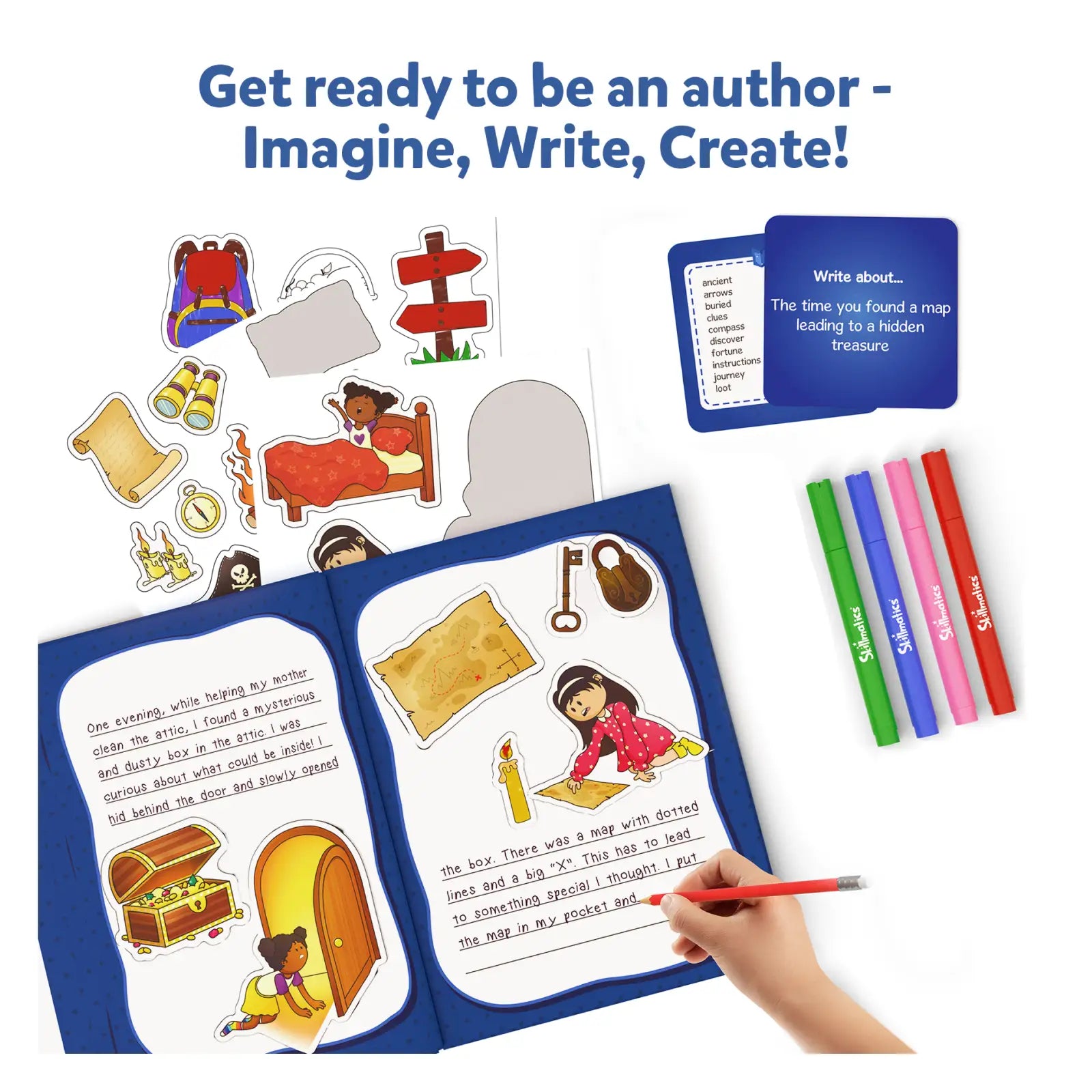 Children’s writing kit from My Storybook Art Kit All My Adventures for ages 5-10