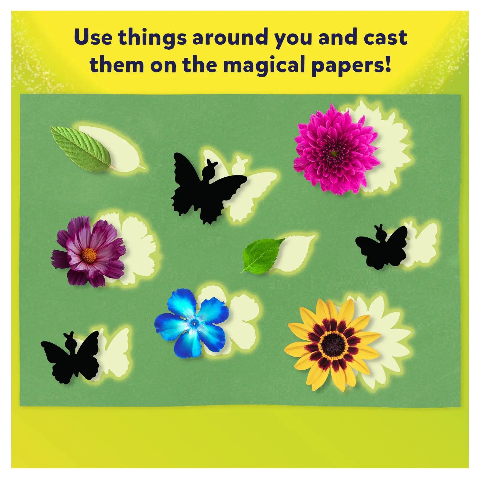Botanical and butterfly shadow art scene from Magical Sun Art Sun Paper Art Kit
