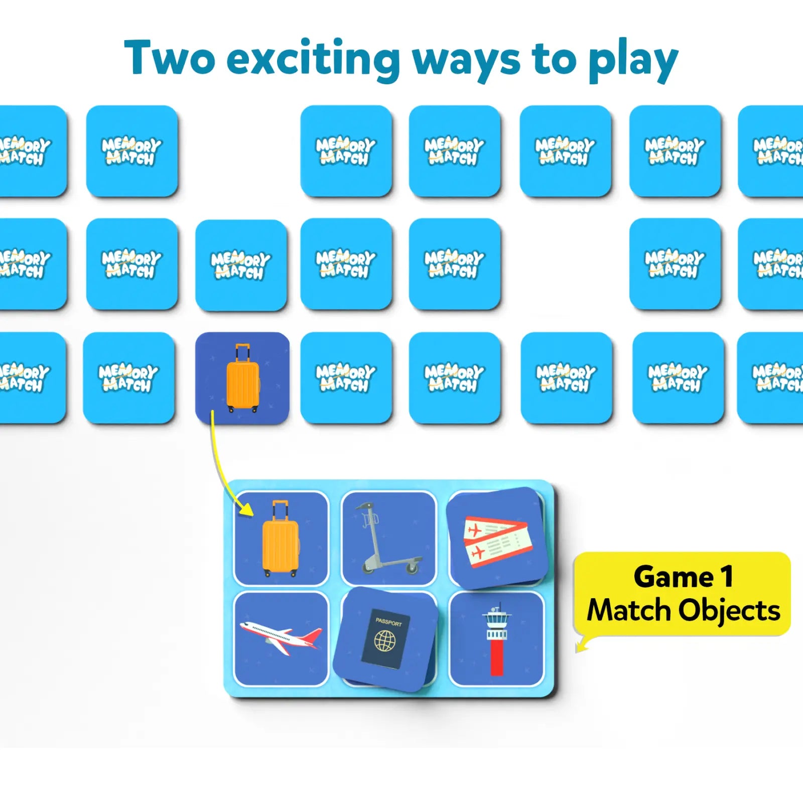 Memory match game for kids ages 3 to 7 featuring colorful cards and engaging gameplay