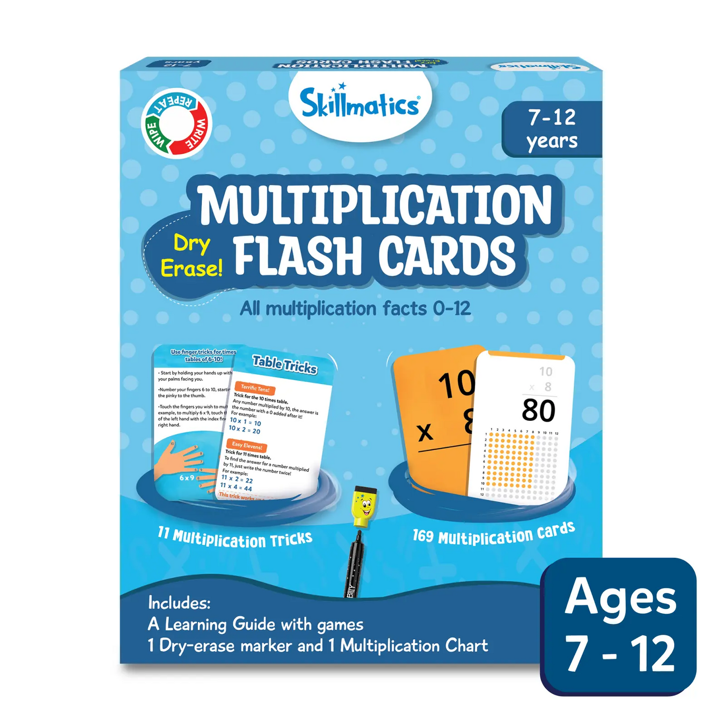 Bright Multiplication Flash Cards for Kids to Make Learning Math Fun and Easy