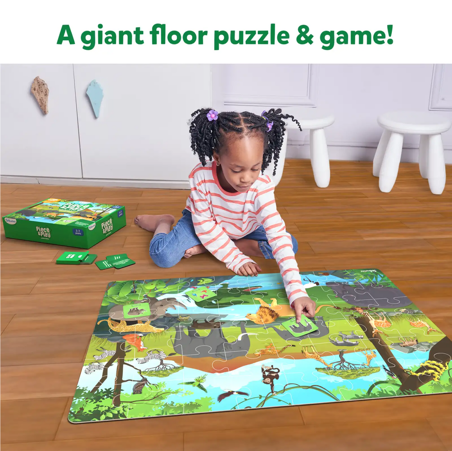 Jungle-themed Floor Puzzle from Piece & Play Amazing Animals for ages 3-7