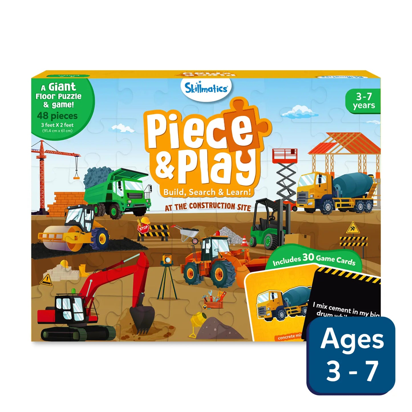Construction-themed floor puzzle for young children from Piece & Play Construction Site collection