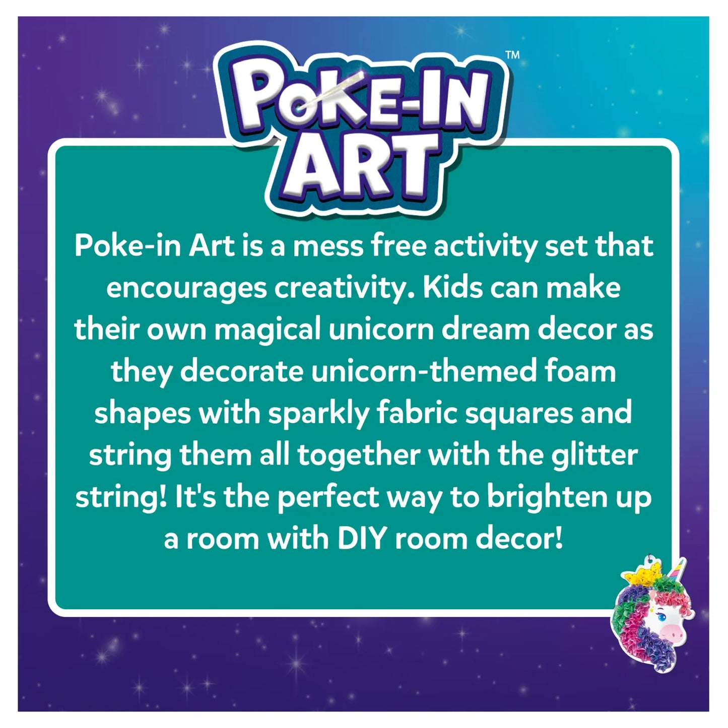 Poke-in Art: Magical Unicorn Dream Decor | Mess-Free Art for Kids (ages 4-9)