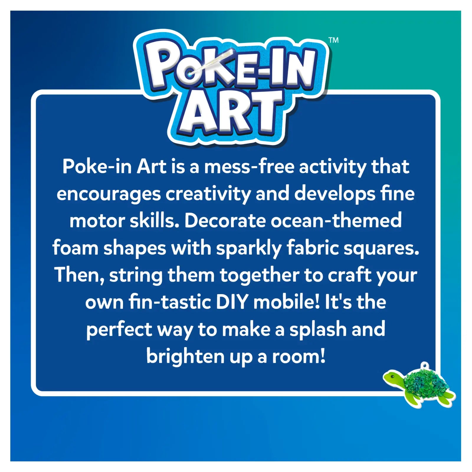 Poke-in Art activity showing underwater animals for kids ages 4-9, mess-free fun