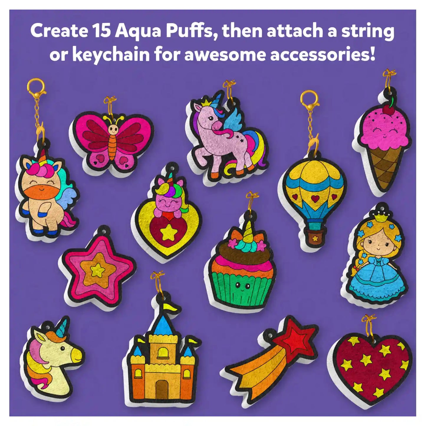 Aqua Puffs: Princesses &
Unicorns | 3D Art Kit (ages 4+)